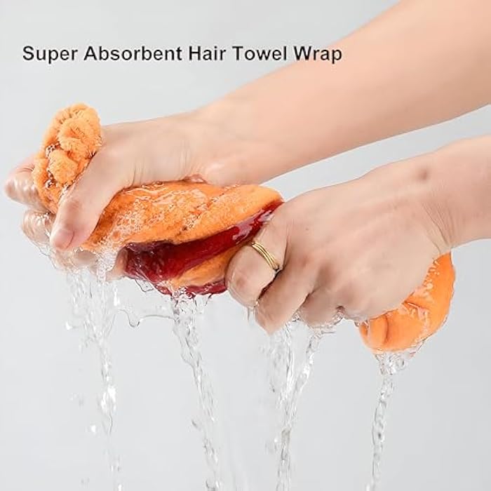 Drying Turban - Gentle microfiber towel wrap offering ultra absorbency, soft texture, and firm hold, perfect for post-shower hair care and maintaining natural curls for girls and women - Image 4